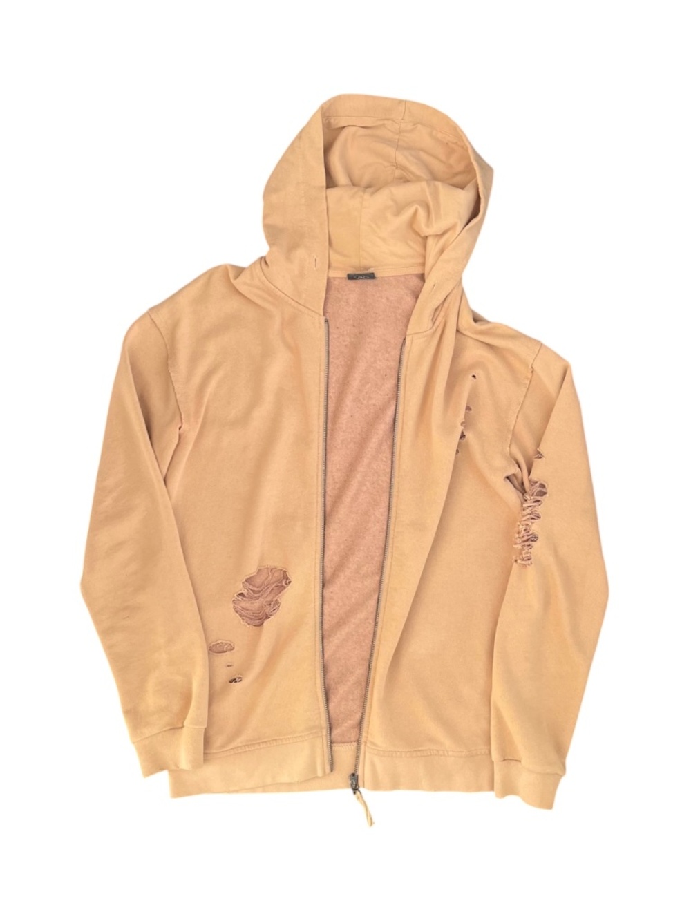 Jack & Jones Originals Zip-Up Distressed Hoodie - Men’s Size Small